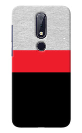 Tri Color Pattern Nokia 6.1 plus Back Cover